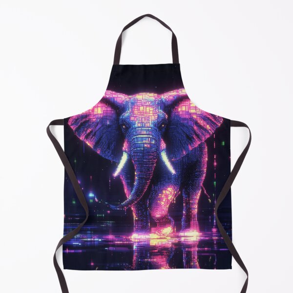 Item preview, Neon Elephant Pixel Art designed and sold by Kaos-Bit.