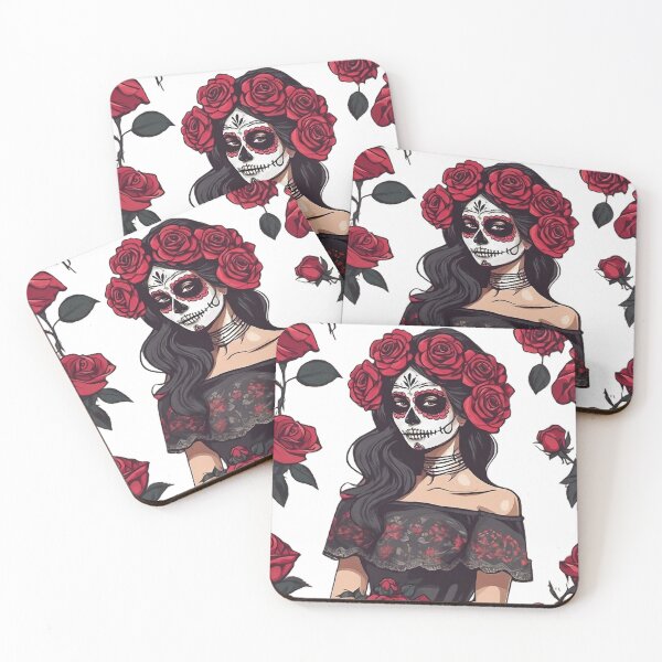 Item preview, Roses of Remembrance – Day of the Dead Lady designed and sold by WILD-WILD-CAT.