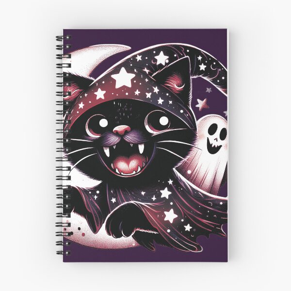 Item preview, Black Cat Halloween With a Witch Hat designed and sold by HappyHavenStu.