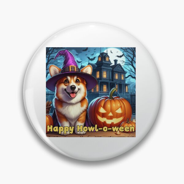 Item preview, Happy Howl-o-ween Corgi designed and sold by SassiDesigns.
