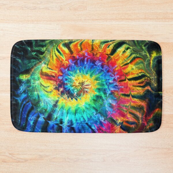 Item preview, Rainbow Tie Dye spiral, Deadhead mandala designed and sold by AuroraXGreen.
