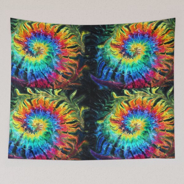 Item preview, Rainbow Tie Dye spiral, Deadhead mandala designed and sold by AuroraXGreen.