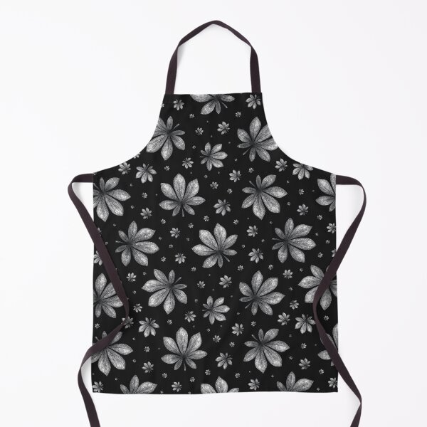 Item preview, Pattern of chestnut leaves on a black background designed and sold by Cherevan.