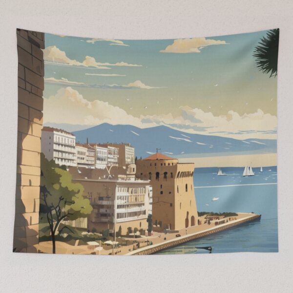 Item preview, 130 Thessaloniki, Greece Poster Design designed and sold by Alexis Art Collection.