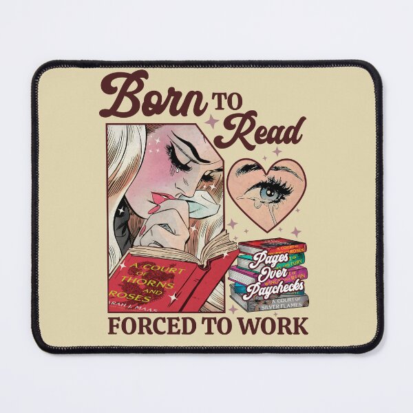 Item preview, Born To Read Forced To Work Pages Over Paychecks Vintage For Book Lovers designed and sold by StickyBook.