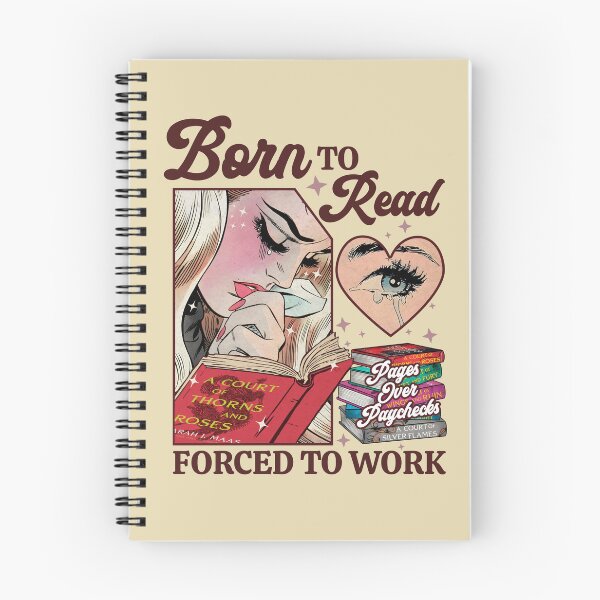 Item preview, Born To Read Forced To Work Pages Over Paychecks Vintage For Book Lovers designed and sold by StickyBook.
