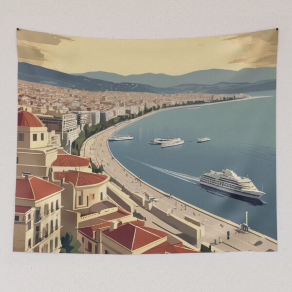 Item preview, 134 Thessaloniki, Greece Poster Design designed and sold by Alexis Art Collection.