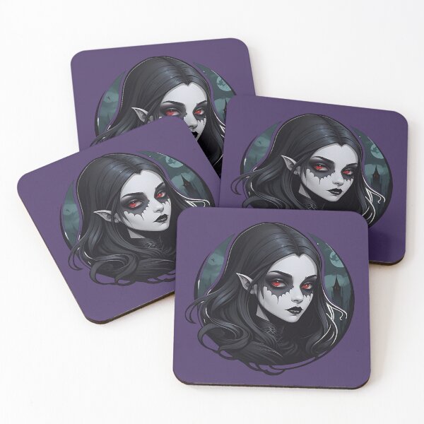 Item preview, Dark Hair Pale Goth Vampire Girl designed and sold by MadnessEnvelope.