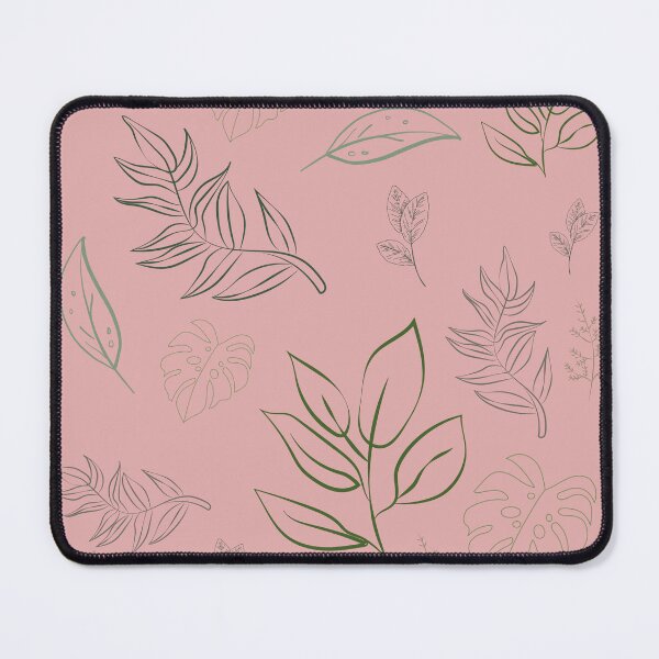 Item preview, Subtle green leaves on pink  designed and sold by Alelmisira.