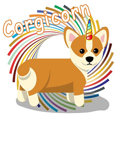 undercover corgi in unicorn