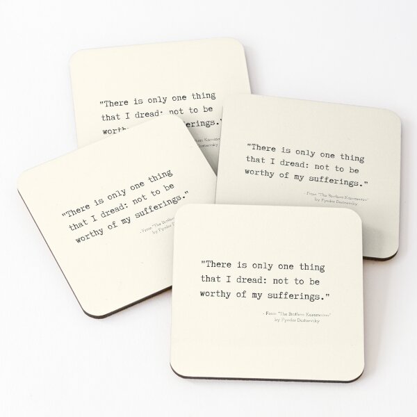 Item preview, A Quote about Suffering from "The Brothers Karamazov" by Fyodor Dostoevsky designed and sold by Poemit.
