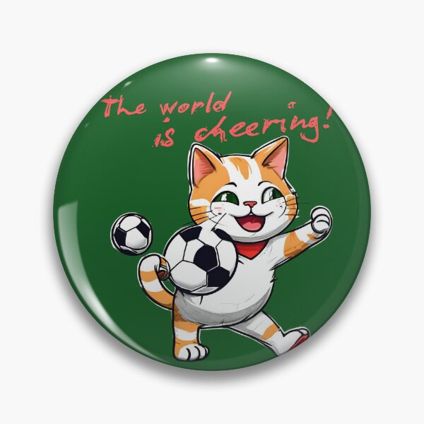 Item preview, The world is cheering! Football  Sport Cheer On Cat Animals  designed and sold by Design_Your_Day.