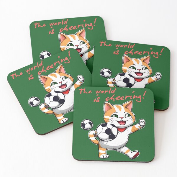 Item preview, The world is cheering! Football  Sport Cheer On Cat Animals  designed and sold by Design_Your_Day.