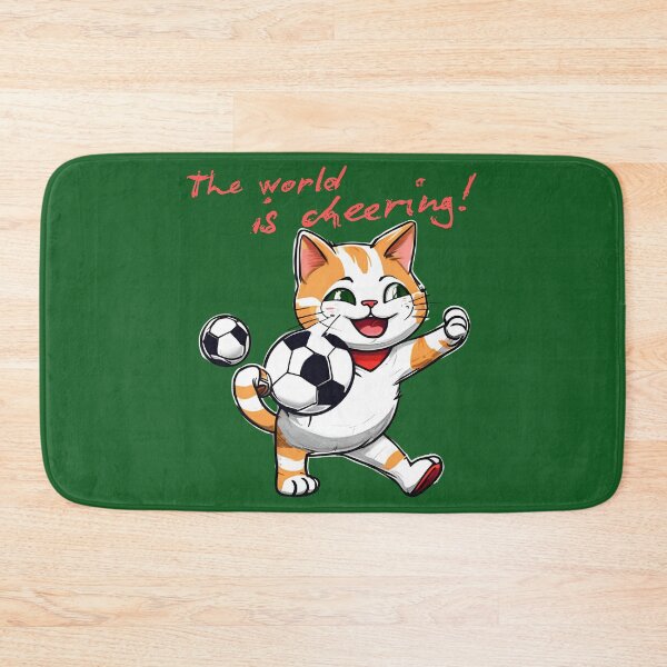 Item preview, The world is cheering! Football  Sport Cheer On Cat Animals  designed and sold by Design_Your_Day.