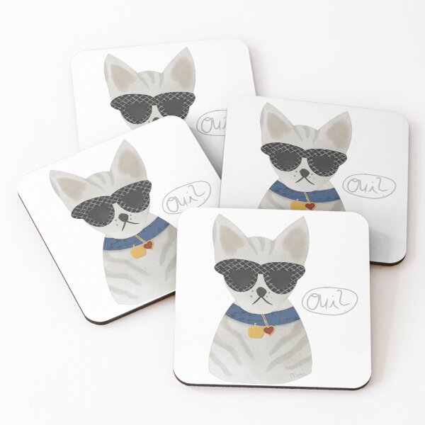 Item preview, Fancy Cat in big Sunglasses and Bling, French designed and sold by NanisCorner.