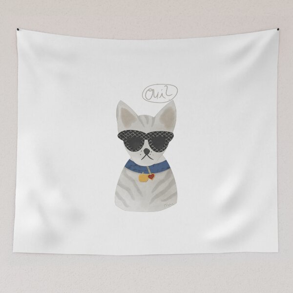 Item preview, Fancy Cat in big Sunglasses and Bling, French designed and sold by NanisCorner.