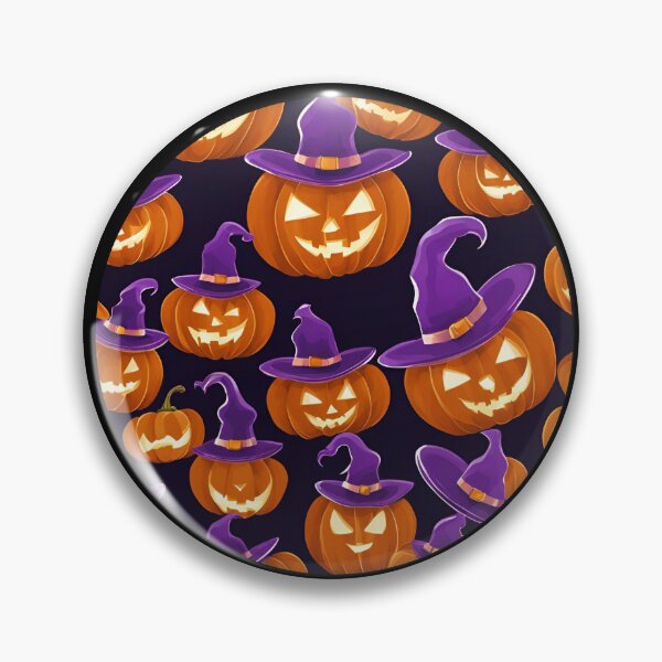 Item preview,  Pumpkin in Purple Hats, Purple Pumpkin, Vintage Cute Halloween, Watercolor Pattern designed and sold by KolorellaS.