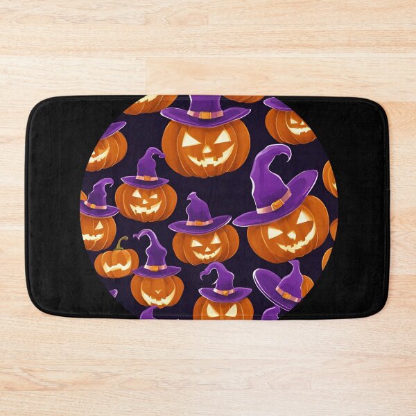 Item preview,  Pumpkin in Purple Hats, Purple Pumpkin, Vintage Cute Halloween, Watercolor Pattern designed and sold by KolorellaS.