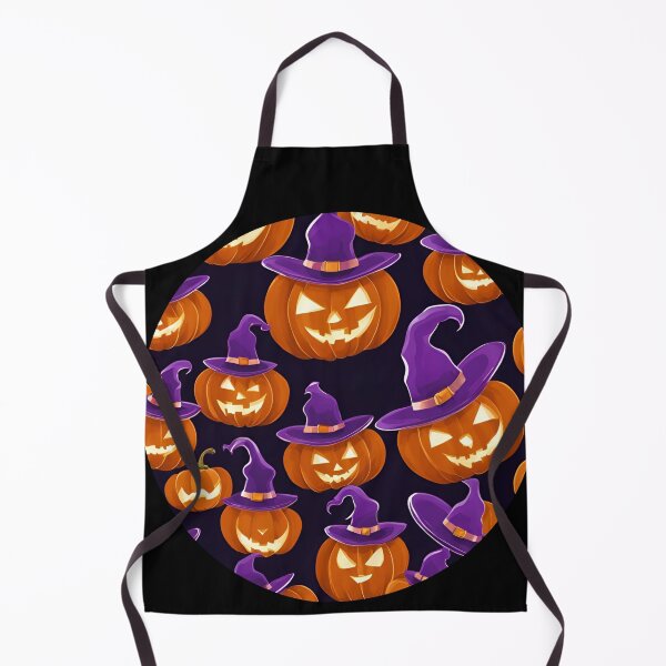 Item preview, Pumpkin in Purple Hats, Purple Pumpkin, Vintage Cute Halloween, Watercolor Pattern designed and sold by KolorellaS.