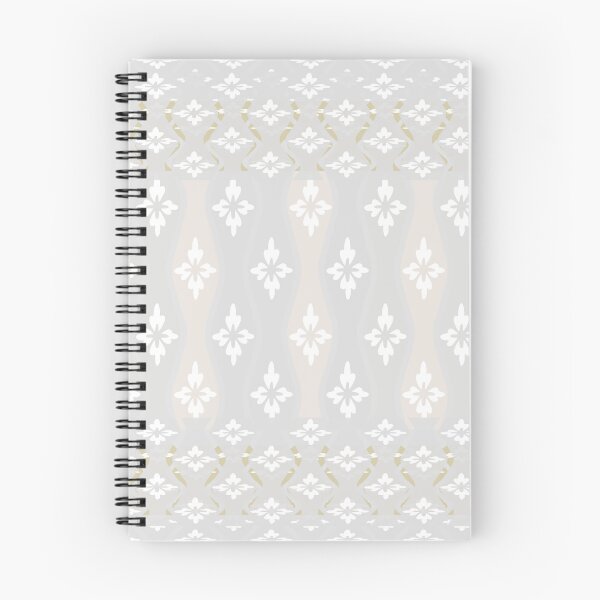 Item preview, White Flowers and Gold Ribbons on a Silver Background - A delicate dreamy pattern designed and sold by CONTRAPINK.