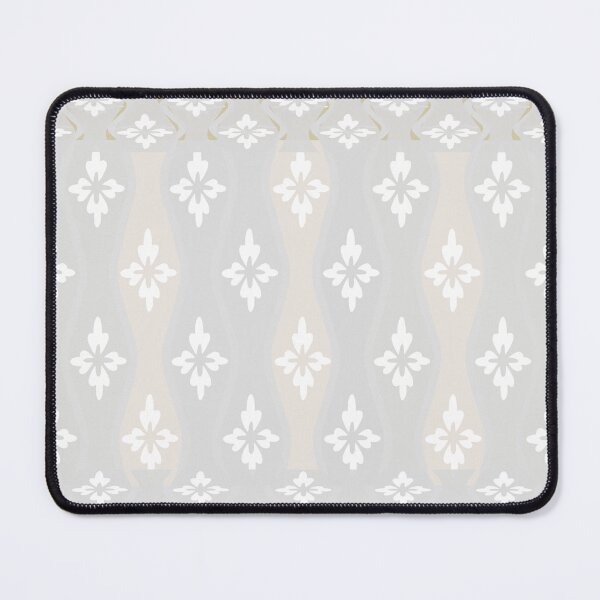 Item preview, White Flowers and Gold Ribbons on a Silver Background - A delicate dreamy pattern designed and sold by CONTRAPINK.