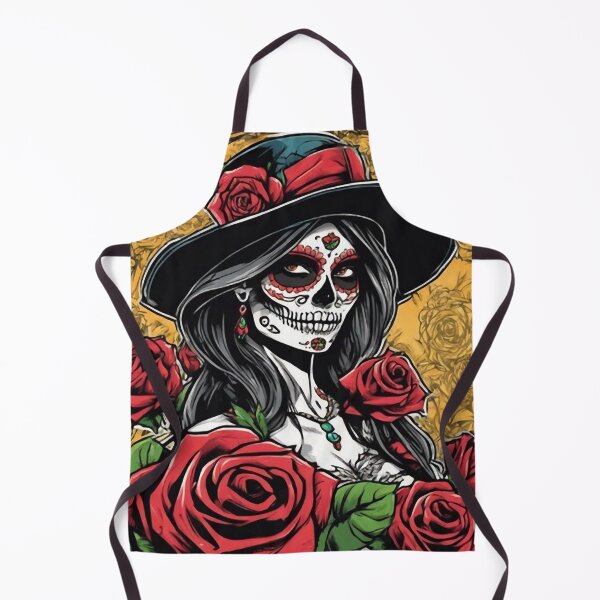 Item preview, Roses and Sugar Skull Woman - Día de los Muertos designed and sold by WILD-WILD-CAT.