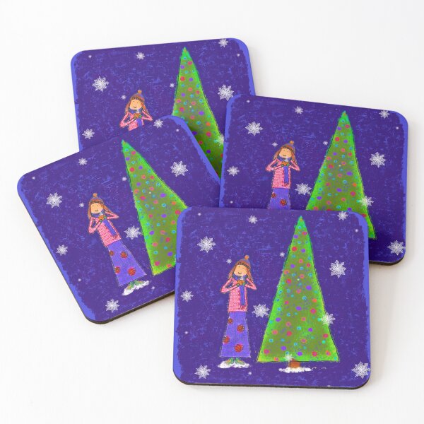 Item preview, Cozy Holiday Scene, Hot Tea, Snowy Christmas Tree designed and sold by Karina Kamenetzky.