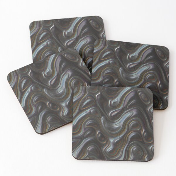 Item preview, Futuristic Flow: Chrome Swirls & Iridescent Waves (Y2K) designed and sold by SeanOsShirts.