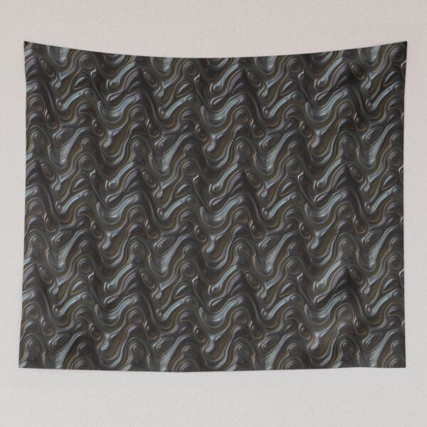 Item preview, Futuristic Flow: Chrome Swirls & Iridescent Waves (Y2K) designed and sold by SeanOsShirts.