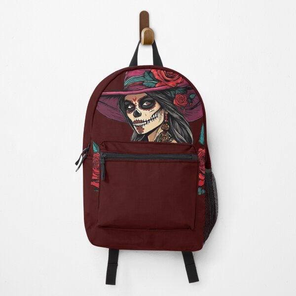 Item preview, Elegant Sugar Skull Woman with Red Roses - Día de los Muertos designed and sold by WILD-WILD-CAT.