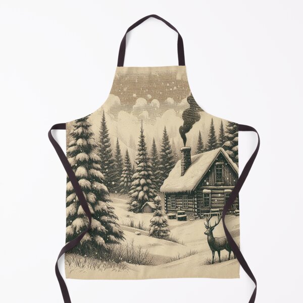 Item preview, Vintage Winter Cabin 5 designed and sold by harwoodkp.
