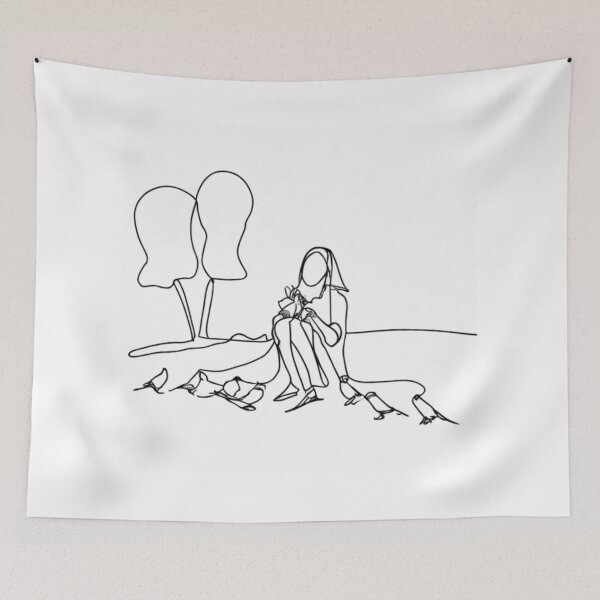 Item preview, Girl Feeding Birds designed and sold by MarkLines.