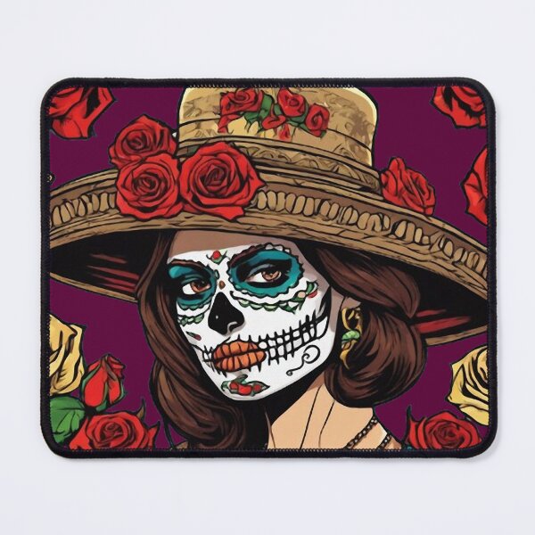 Item preview, Floral Calavera Woman designed and sold by WILD-WILD-CAT.