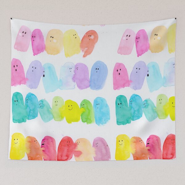 Item preview, Rainbow Ghost Parade designed and sold by Iryna Nimmo Art.
