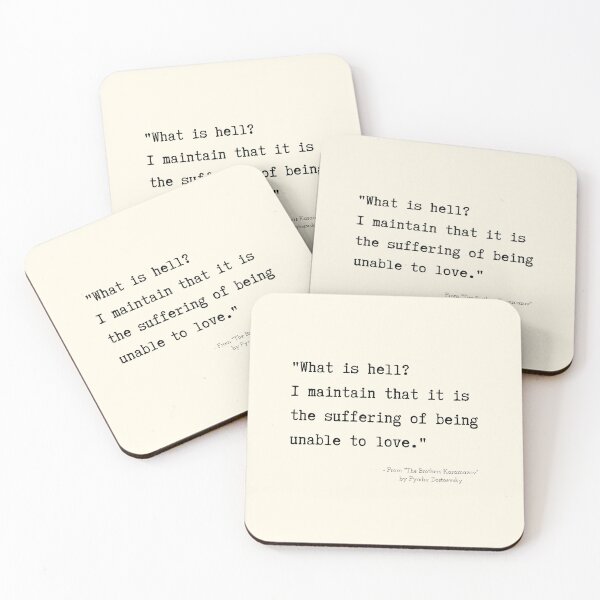 Item preview, A Quote about Suffering from "The Brothers Karamazov" by Fyodor Dostoevsky designed and sold by Poemit.
