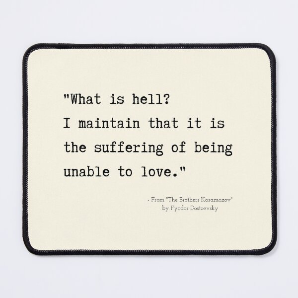 Item preview, A Quote about Suffering from "The Brothers Karamazov" by Fyodor Dostoevsky designed and sold by Poemit.