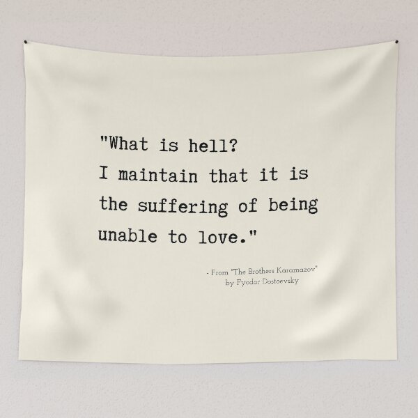 Item preview, A Quote about Suffering from "The Brothers Karamazov" by Fyodor Dostoevsky designed and sold by Poemit.