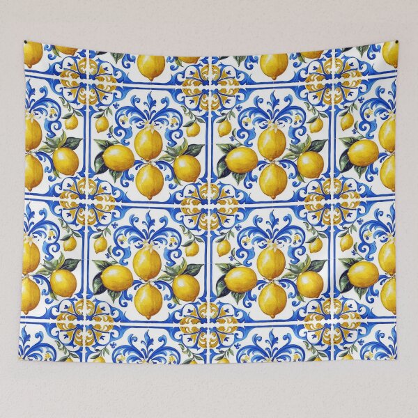 Item preview, Italian lemons pattern tile designed and sold by Kiki-Hes.