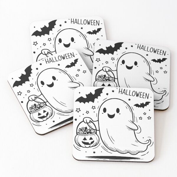 Item preview, Adorable Halloween Ghosts Play designed and sold by Thai Vibe Studio.