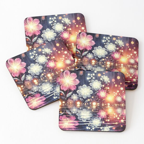 Item preview, Glowing Night of Rainy Flowers designed and sold by Crimson-Spell.