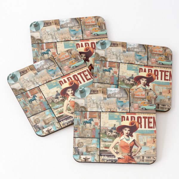Item preview, Collage retro del oeste designed and sold by SparkSpiral.