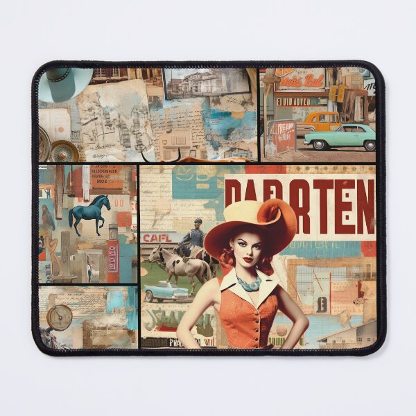 Item preview, Retro Western Collage designed and sold by SparkSpiral.