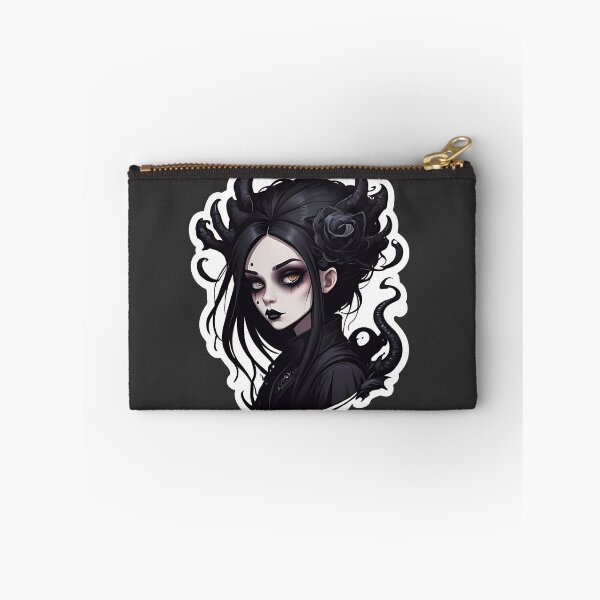 Item preview, Black Hair Demon Goth Girl Portrait designed and sold by MadnessEnvelope.