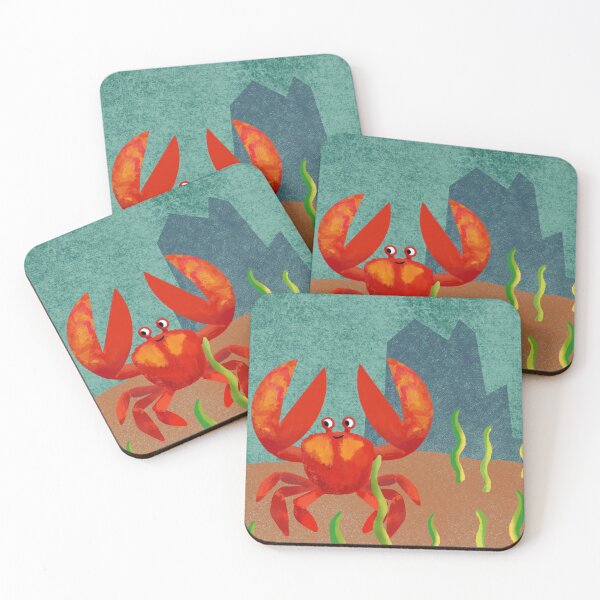 Item preview, illustration of a crab in the sea depths with seaweed designed and sold by Sevilka.