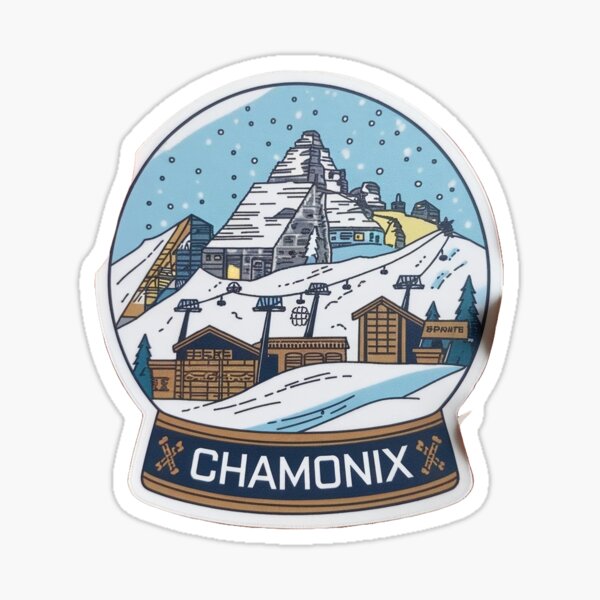 Item preview, Chamonix snow globe sticker designed and sold by BABA1655.
