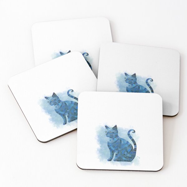 Item preview, Blue Cat Mosaic Stained Glass Artwork  designed and sold by Zonghe.