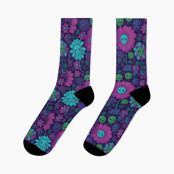 Item preview, Neon Bloom: Techno Flowers & Cute Alien Faces (Y2K) designed and sold by SeanOsShirts.