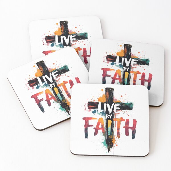 Item preview, Live by Faith, Cross designed and sold by Faithloveshop.