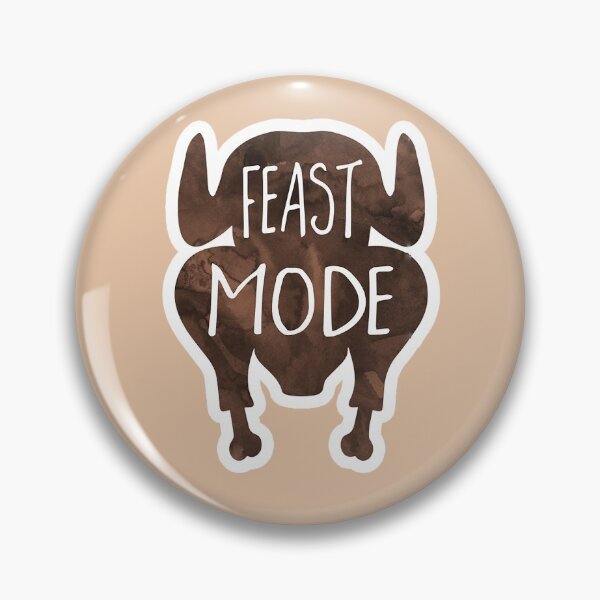 Item preview, Feast Mode: Funny Thanksgiving Pun Sticker designed and sold by hitechmom.