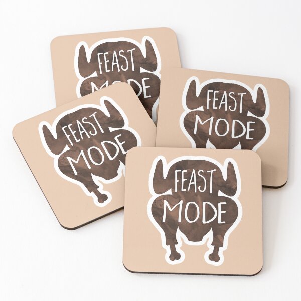 Item preview, Feast Mode: Funny Thanksgiving Pun Sticker designed and sold by hitechmom.